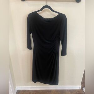 Lauren Ralph Lauren Classic Black Three-Quarter-Sleeve Dress Size 6